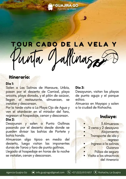 Cabo de la Vela y Punta Gallinas